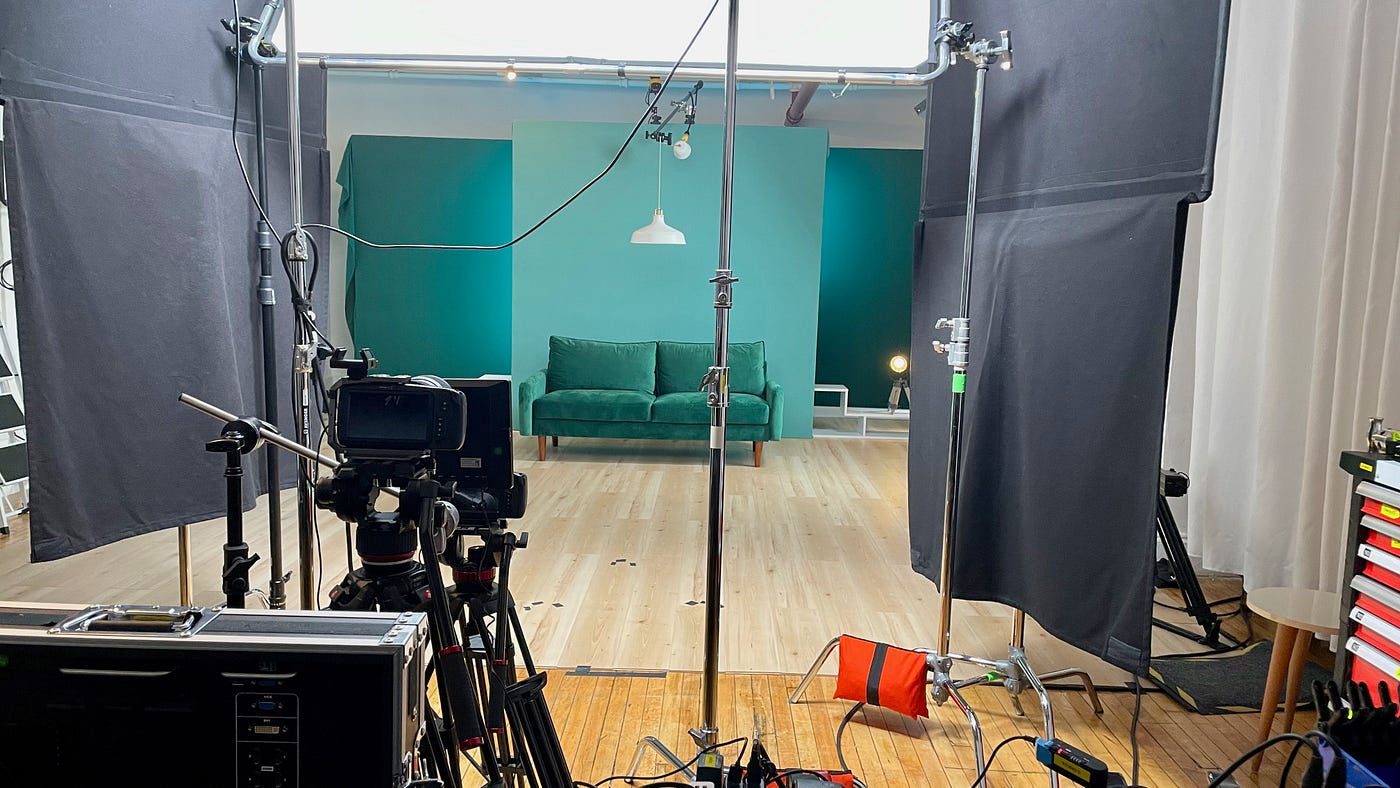 Filming at the Domestika studios in New York City